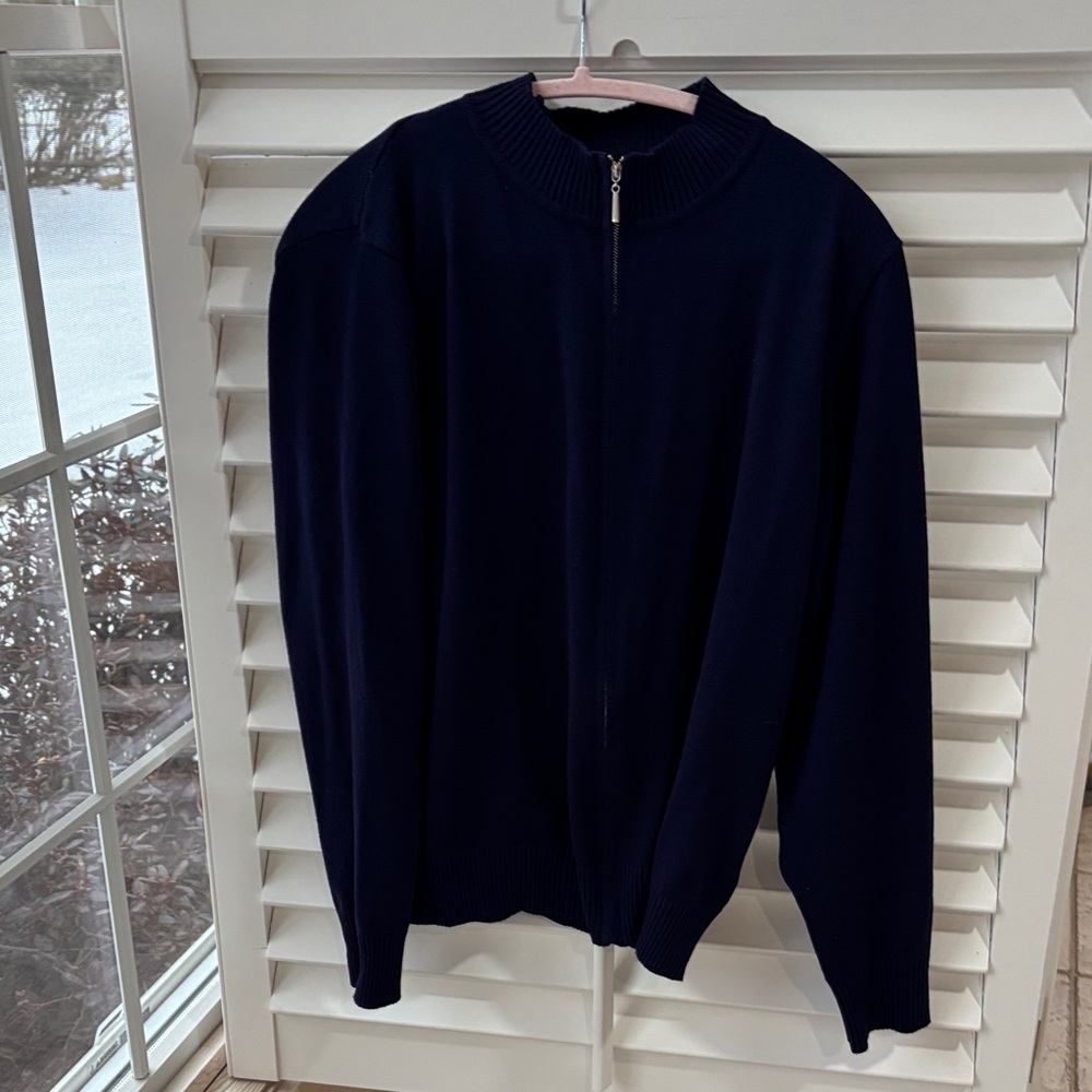 Elegant Navy Blue Women's Cardigan